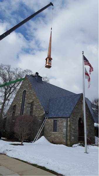 Church of Holy Comforter Steeple Installation 1